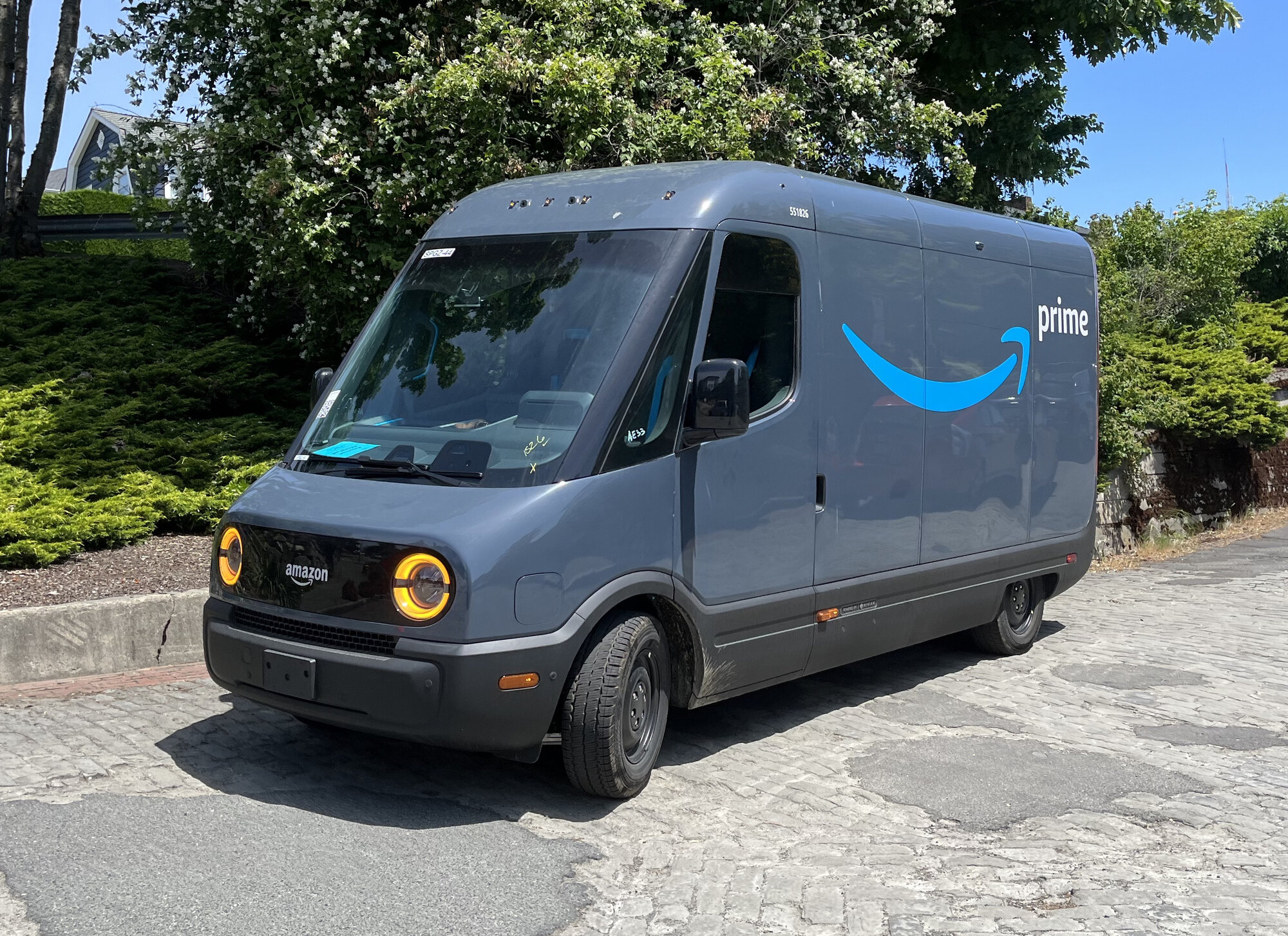 Amazon Rivian EDV electric delivery van — the EV fleets Peak Performance is certified to repair